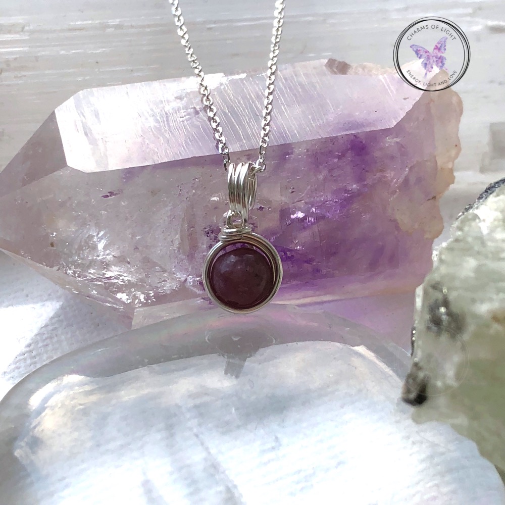 Pink Tourmaline Silver Pendant